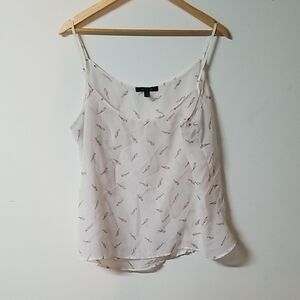 White Sleeveless Camisole with Delicate Pattern